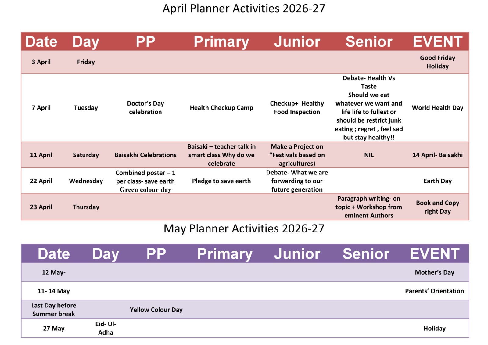 Calendar